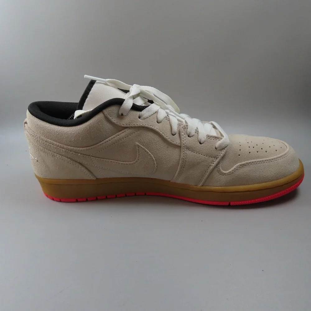 Nike Air Jordan 1 Retro Low Gray White Gum Hyper Pink 553558-119 Men's Size‎ 12